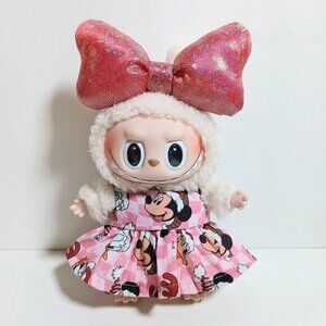 Disney Mickey Holiday Christmas Dress with Oversized Bow Labubu Outfit